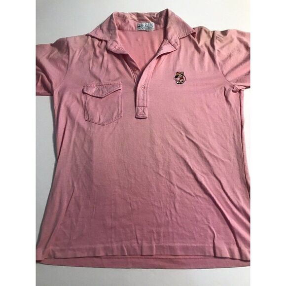 Vintage Pickering L Large Mens Polo Shirt Embroidered Mickey Mouse Golf  i - Picture 1 of 8